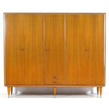 Grote vintage mid century design kledingkast teak jaren 60 beschikbaar voor biedingen