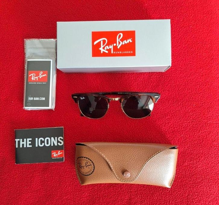 Ray-Ban Clubmaster RB3016 – État Neuf – FULL SET COMPLET, Handtassen en Accessoires, Zonnebrillen en Brillen | Heren, Bril, Ray-Ban