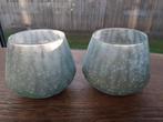 2 Theelichtenhouders €2 voor de 2, Huis en Inrichting, Ophalen of Verzenden, Gebruikt, Groen