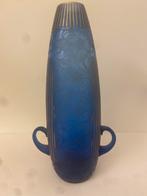 Blauwe Jugendstil vaas met gouden details, 33 cm H. - Leunor, Antiek en Kunst, Ophalen of Verzenden