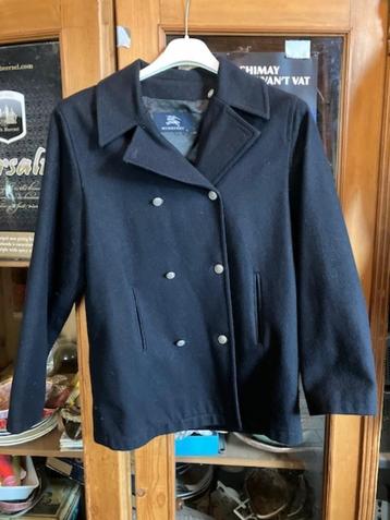 VESTE À CAPUCHE BLEU MARINE BURBERRY POUR ENFANT. 70 % LAINE