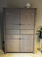 Kast met 4 deuren en 2 lades, Huis en Inrichting, Kasten | Kleerkasten, Ophalen, 100 tot 150 cm, Eikenhout, Zo goed als nieuw