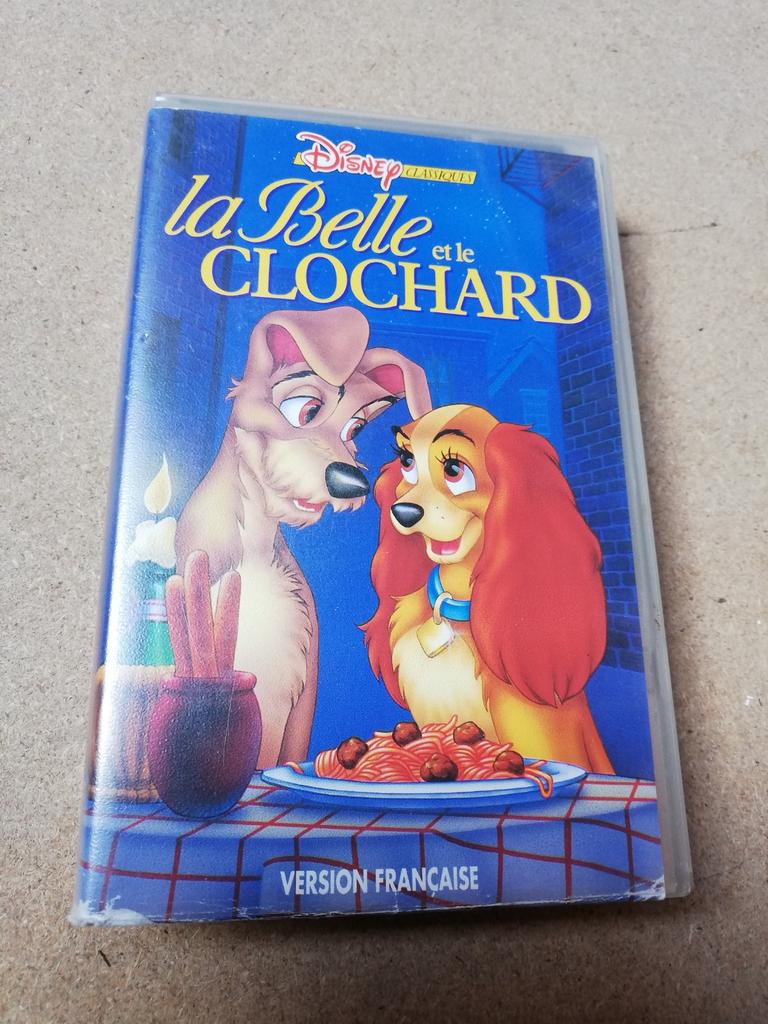 VHS"La belle et et clochard" de Disney, Enlèvement ou Envoi, Dessin animé, Tous les âges, Utilisé