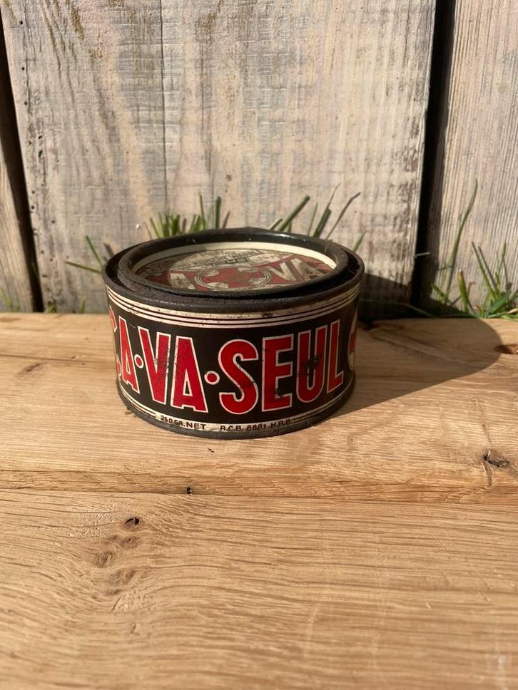 Vintage blikje "Ca Va Seul" boot polish, Verzamelen, Merken en Reclamevoorwerpen, Ophalen