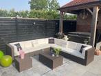 Prachtige XXL hoeklounge topmerk SECRETS GARDEN FURNITURE, Ophalen, Zo goed als nieuw, Wicker, Loungeset