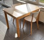 Table à manger avec 2 chaises design blanches, Maison & Meubles, Enlèvement, Utilisé