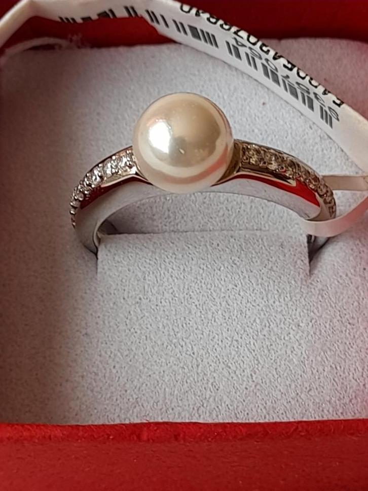 Bague NONA avec perle, Bijoux, Sacs & Beauté, Bagues, Argent, Argent, Avec perle, Enlèvement ou Envoi