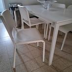 Witte tafel met 4 stoelen., Huis en Inrichting, Ophalen, Nieuw