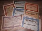 lot 7 oude aandelen - obligaties aan toonder - obligaties, Verzamelen, Ophalen of Verzenden