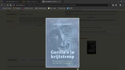 Gorilla's in krijtstreep door Richard Conniff  in 2005, Boeken, Overige Boeken, Zo goed als nieuw, Ophalen of Verzenden