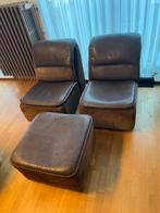 Leder salon setje vintage, Enlèvement, Comme neuf