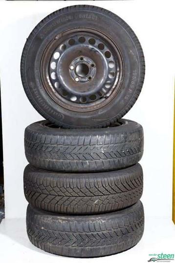 195-65-15 91T Winterset Opel Alfa Saab ContinentalWinterCont, Auto-onderdelen, Banden en Velgen, Gebruikt, 15 inch, Banden en Velgen