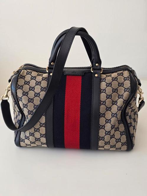 Gucci GG Boston tas met stofzak en schouderriem, Handtassen en Accessoires, Tassen | Damestassen, Gebruikt, Schoudertasje, Blauw