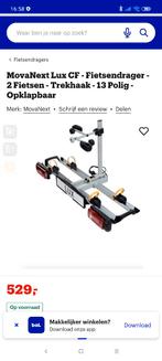 Fietsdrager elektrische fietsen plooibaar, Auto diversen, Fietsendragers, Ophalen, Gebruikt, 2 fietsen, Trekhaakdrager