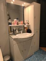 Meuble de salle de bain  80 cm avec colonne 40 cm et miroir, Ophalen, Gebruikt