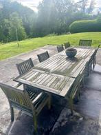 set de jardin en teck : table avec 10 chaises, Jardin & Terrasse, Chaise, Bois, Enlèvement, Utilisé