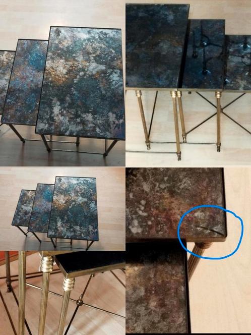 ✓ 3 HELE MOOIE BIJZETTAFELS JANSEN ? BAGUÈS huis?, Huis en Inrichting, Tafels | Salontafels, Gebruikt, Minder dan 50 cm, 50 tot 100 cm