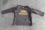 Zwarte longsleeve met 'Little blessing' - Maat 68, Enfants & Bébés, Vêtements de bébé | Taille 68, Comme neuf, Garçon ou Fille