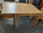 keuken/ eet-tafel en 2 stoelen, Huis en Inrichting, Ophalen, Gebruikt, 50 tot 100 cm, Vierkant