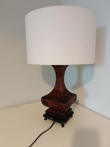 Chinese Antieke Red Cinnabar Lamp beschikbaar voor biedingen