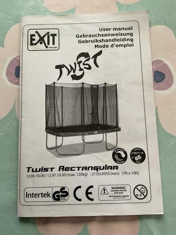 Rechthoekige trampoline van Exit beschikbaar voor biedingen