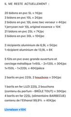 IJzeren vat 225L x 4 = 30€/st + 5L-10L container met tuit, Tuin en Terras, Regentonnen, Ophalen of Verzenden, Zo goed als nieuw