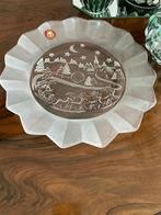 glazen Duits kerstbord, Diversen, Kerst, Ophalen of Verzenden, Zo goed als nieuw