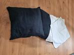2 zwarte kussens Ikea 65x65, Ophalen of Verzenden, Zo goed als nieuw, Beige
