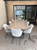 Eettafel en stoelen voor 8personen, Huis en Inrichting, Ophalen, 100 tot 150 cm, 200 cm of meer, Zo goed als nieuw