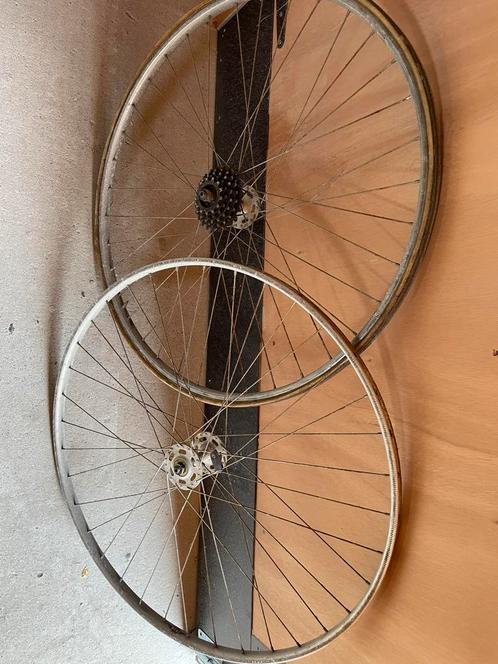 Retro racefiets wielen, Fietsen en Brommers, Fietsonderdelen, Racefiets, Ophalen