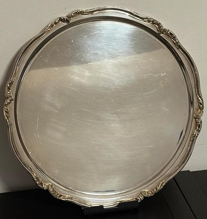 Wiskemann ronde vergulde zilveren schaal, Antiek en Kunst, Antiek | Zilver en Goud, Zilver, Ophalen of Verzenden