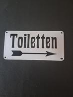 Emaille " Toiletten" rechts, Ophalen, Zo goed als nieuw, Reclamebord