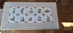 Eiken salontafel met 10 handgeschilderde tegels, Antiek en Kunst, Ophalen