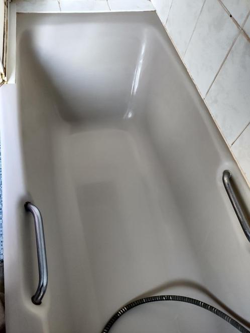 Retro beige badkamer, Huis en Inrichting, Badkamer | Complete badkamers, Gebruikt, Met bad, Ophalen