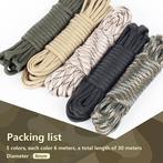 Paracord | touw | 30m | 5 kleuren | GRATIS LEVERING, Hobby en Vrije tijd, -, Verzenden, -, Nieuw