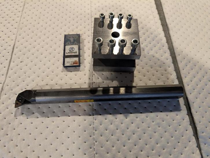 Draaibeitel Sandvik 32mm met doos plaatjes, Doe-het-zelf en Bouw, Draaibanken, Zo goed als nieuw, Metaaldraaibank, Ophalen