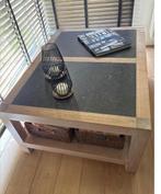 Massief eiken salontafel, Huis en Inrichting, Tafels | Salontafels, Ophalen, Rechthoekig, Eikenhout