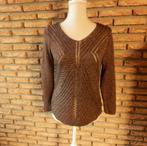 pull femme t.38 brun brillant - cassis -, Comme neuf, Brun, Taille 38/40 (M), Cassis