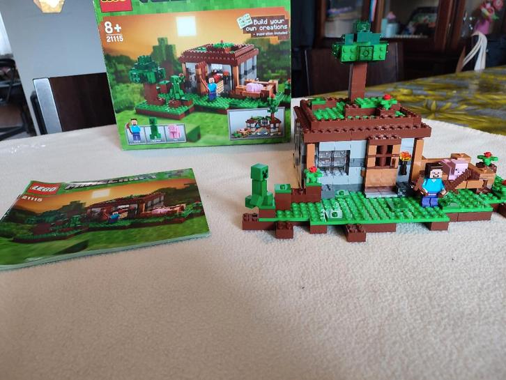 LEGO Minecraft - De Eerste Nacht - 21115, Enfants & Bébés, Jouets | Duplo & Lego, Utilisé, Lego, Ensemble complet, Enlèvement ou Envoi