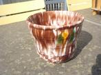 Mooie vintage fifties bloempot / cache-pot Jasba West-German, Gebruikt, Rond, Binnen, Ophalen of Verzenden