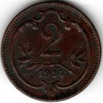 Oostenrijk : 2 Heller 1914  KM#2801  Ref 14729, Postzegels en Munten, Ophalen of Verzenden, Oostenrijk, Losse munt