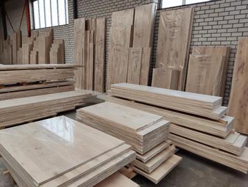 Eiken keukenbladen lengte van 100 tot 420cm, 64cm diep x40mm