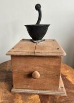 Antieke Handmatige Koffiemolen met Houten Lade, Ophalen of Verzenden