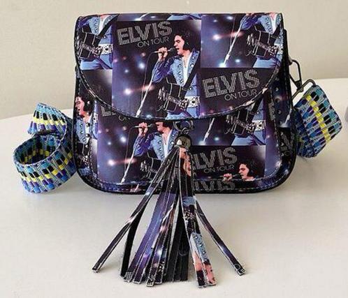 Elvis Presley on Tour - Print Cross body bag tas tasje dames, Verzamelen, Muziek, Artiesten en Beroemdheden, Nieuw, Gebruiksvoorwerp