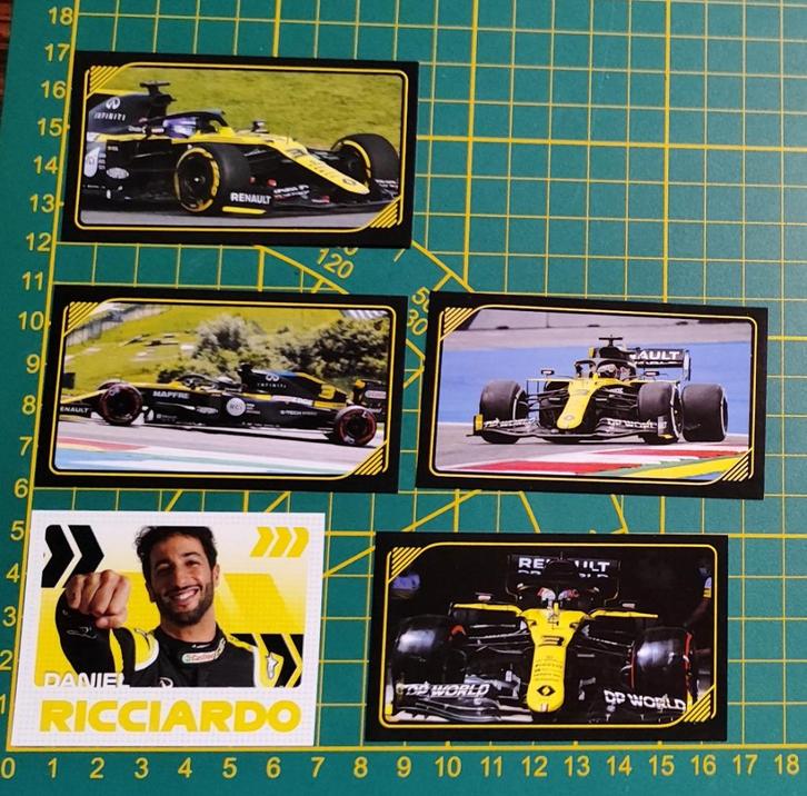 Lot 5x stickers F1 Topps Daniel Ricciardo Renault 2020, Verzamelen, Stickers, Ophalen of Verzenden