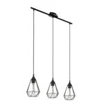 Industriële hanglamp met 3 pendels – incl. filamentlampen, Ophalen, Zo goed als nieuw