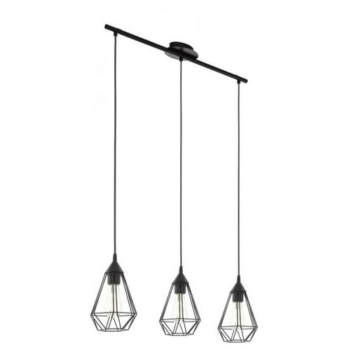 Industriële hanglamp met 3 pendels – incl. filamentlampen, Huis en Inrichting, Lampen | Hanglampen, Zo goed als nieuw, Ophalen