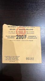 Ticket Belgique Irlande du Nord 1976, Collections, Affiche, Image ou Autocollant, Utilisé