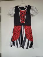 Déguisement enfant robe pirate plus foulard,noir,rouge et bl, Ophalen, Zo goed als nieuw, 122 t/m 128, Meisje