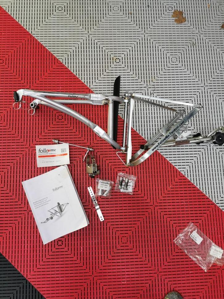 Follow me tandem, Fietsen en Brommers, Fietsaccessoires | Aanhangwagens en Karren, Gebruikt, Aanhangfiets, Opvouwbaar, Ophalen